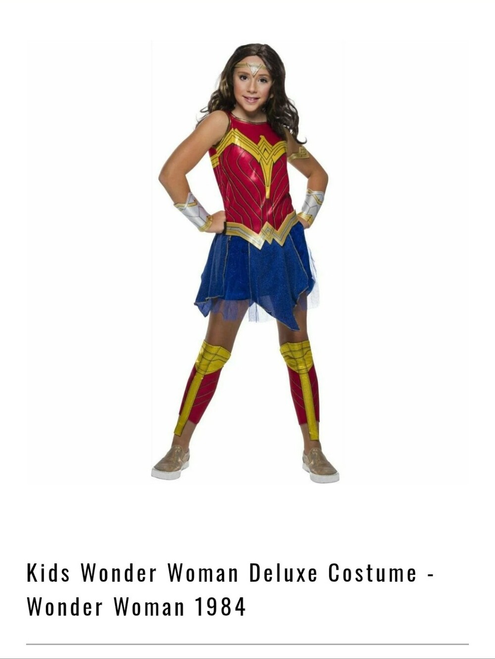 Kids Wonder Woman Deluxe Costume - Red & Blue